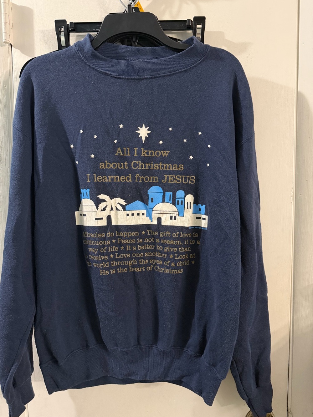 Vintage Christmas Sweatshirt Size Large